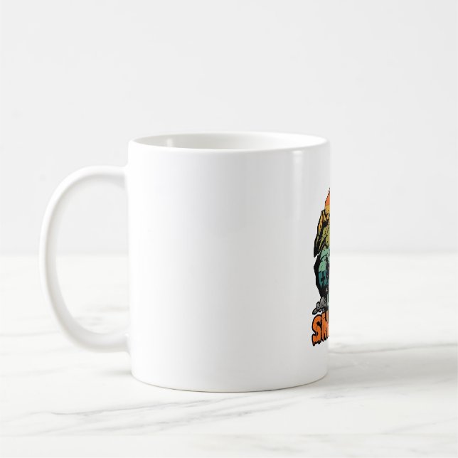 Lets Get Smashed Halloween Haunted House Sunset Ba Coffee Mug (Left)