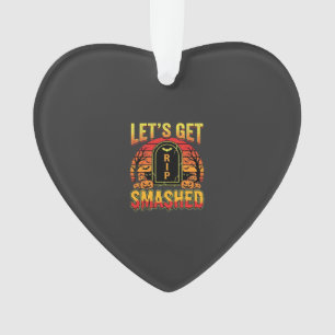 Lets Get Smashed Halloween Pumpkin Graveyard Ornament