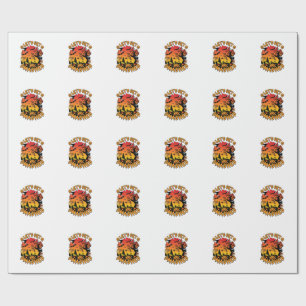 Lets Get Smashed Halloween Pumpkin Spooky Tree Bat Wrapping Paper
