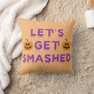 Let's Get Smashed (Pumpkins) Purple Cushion