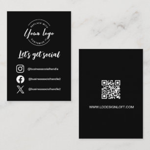 Let's get social media handles and website QR code Business Card