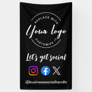Let's Get Social Media website Custom logo Banner