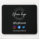 Let's Get Social Media website Custom logo Mouse Pad<br><div class="desc">Boost your online presence and showcase your social media savvy with our Let's Get Social Media Website Custom Logo Mouse Pad. Designed with a modern and fun style, this mouse pad is the perfect accessory to elevate your workspace and connect with your customers and clients. The mouse pad features the...</div>