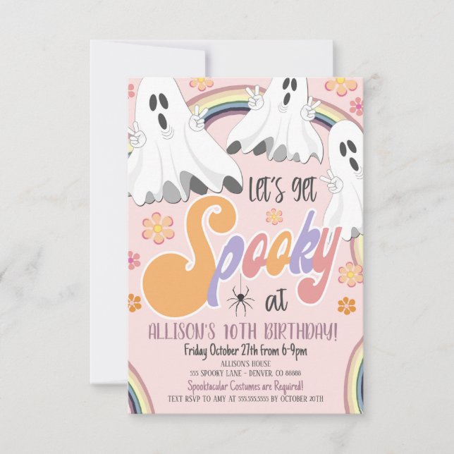Let's Get Spooky Birthday Invitation (Front)