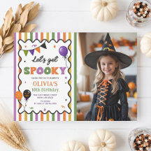 Let's get Spooky Colourful Birthday Invitation