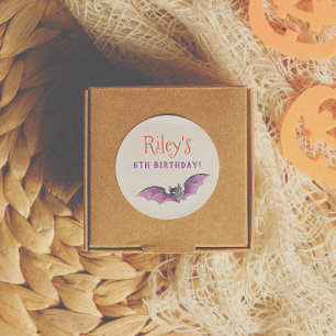 Let's Get Spooky Cute Halloween Birthday Favor Classic Round Sticker