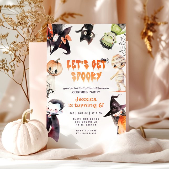 Lets get Spooky Cute kids Costume party Halloween Invitation (Creator Uploaded)
