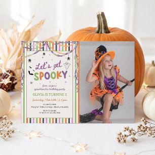 Let's Get Spooky Fun Halloween Birthday Invitation