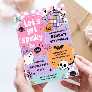 Lets Get Spooky Fun Kids Halloween Birthday Party Invitation