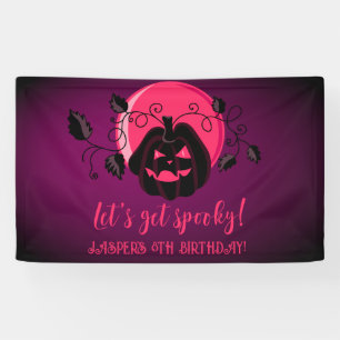 Let's Get Spooky Halloween Any Age Birthday Party Banner