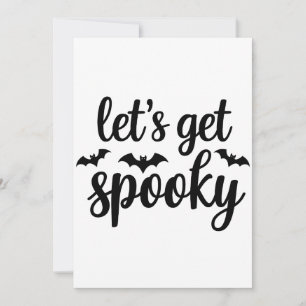 Lets Get Spooky Halloween Bats Graphic Design Holiday Card