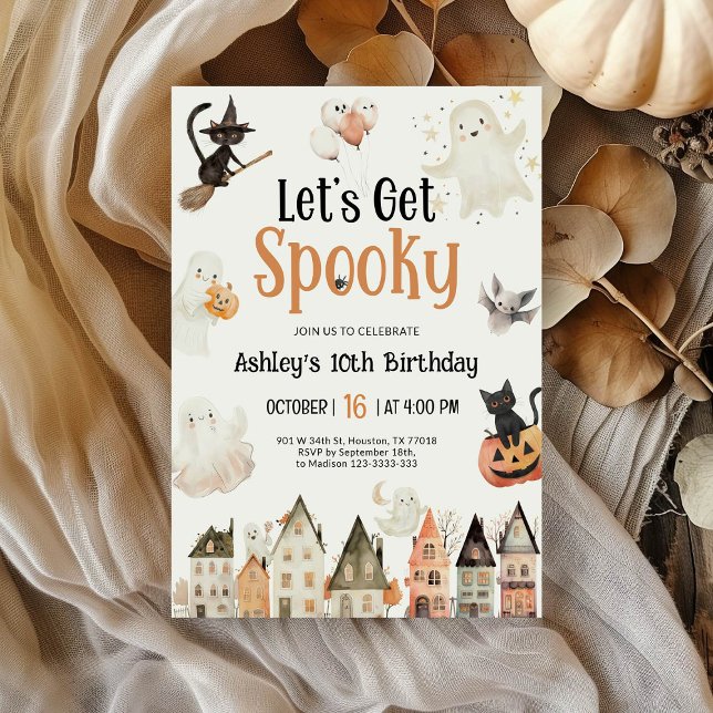 Let's Get Spooky | Halloween Birthday  Invitation (Creator Uploaded)