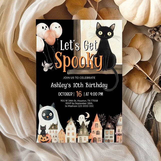 Let's Get Spooky Halloween Birthday Invitation (Creator Uploaded)