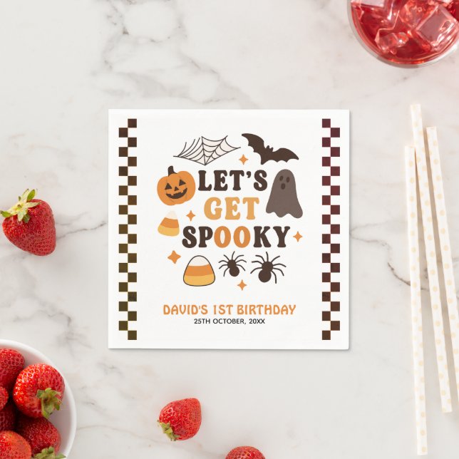 Let's Get Spooky Halloween Birthday  Napkin (Insitu)