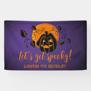Let's Get Spooky Halloween Birthday Party  Banner
