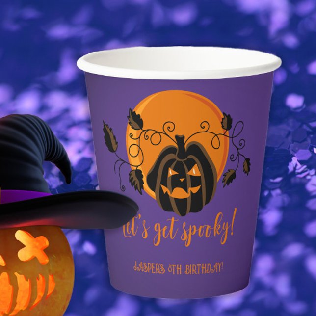 Let's Get Spooky Halloween Birthday Party  Paper Cups (Creator Uploaded)