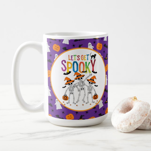 Let's Get Spooky Halloween Coffee Mug (With Donut)