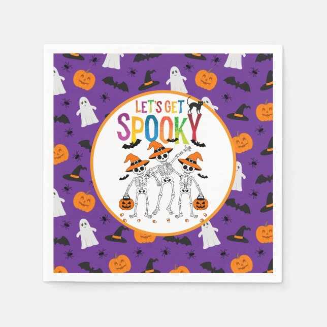 Let's Get Spooky Halloween Paper Napkins (Front)