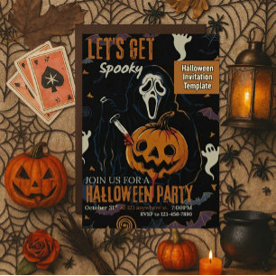 Let's Get Spooky Halloween Party Invitation