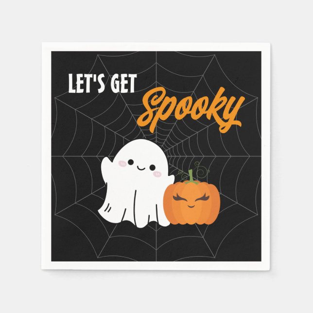 Let's Get Spooky Halloween Party Napkin (Front)