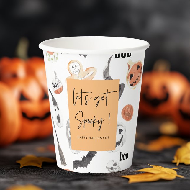 Let's get Spooky | Halloween Party  Paper Cups (Creator Uploaded)