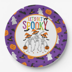 Let's Get Spooky Halloween Party Paper Plate