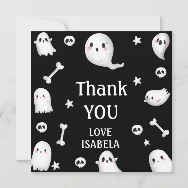  Let's Get Spooky,Halloween party Thank You Card (Front)