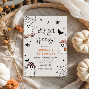 Lets Get Spooky Kids Halloween Birthday Party Invitation