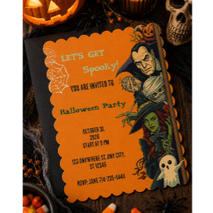Let's Get Spooky Party Halloween  Invitation