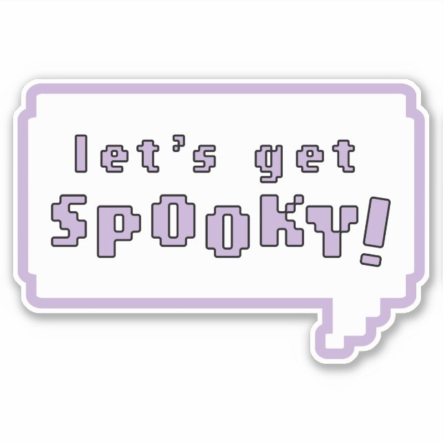 "Let's Get Spooky!" Pastel Goth Sticker (Front)