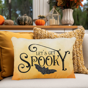 Let's Get Spooky Sparkly Halloween Decorative Cushion