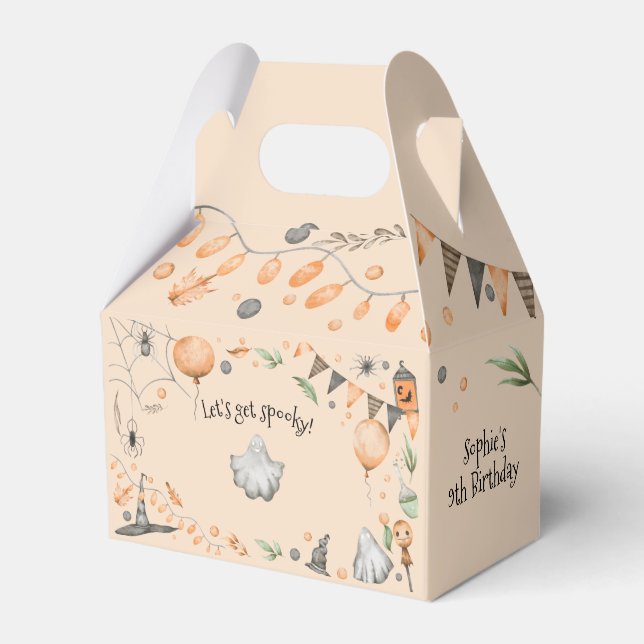 Let's get spooky! Spooktacular kids birthday party Favour Box (Front Side)