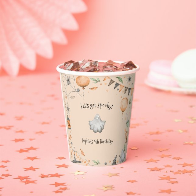 Let's get spooky! Spooktacular kids birthday party Paper Cups (Insitu)