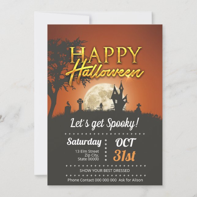 Let's get Spooky! Thank You Card (Front)
