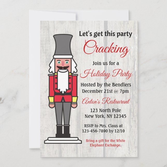 Let's Get This Party Cracking Holiday Invitation (Front)