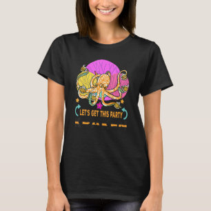 Let's Get This Party Kraken Octopus Cephalopod Sq T-Shirt