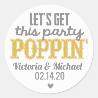 Let's Get This Party Poppin Stickers