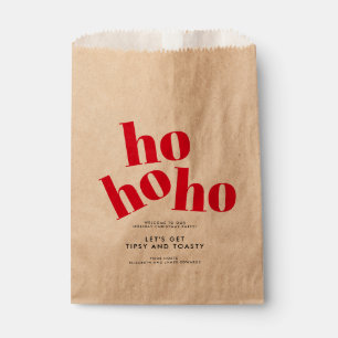 Let's Get Tipsy and Toasty Hohoho Christmas Party Favour Bag