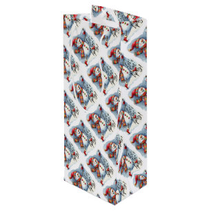 Lets get Tipsy Snowman Drinking Wine Gift Bag