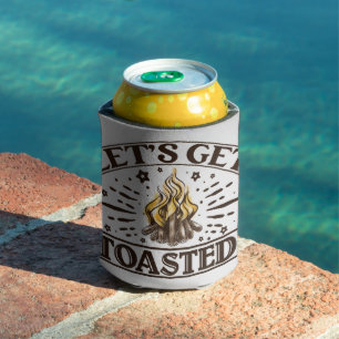 Let's Get Toasted Camp Bachelorette Party Can Cooler