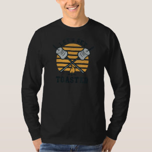 Let's Get Toasted Retro Style Marshmallow Roasting T-Shirt