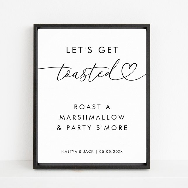 Let's Get Toasted S'more Marshmallow Wedding Sign  (Creator Uploaded)