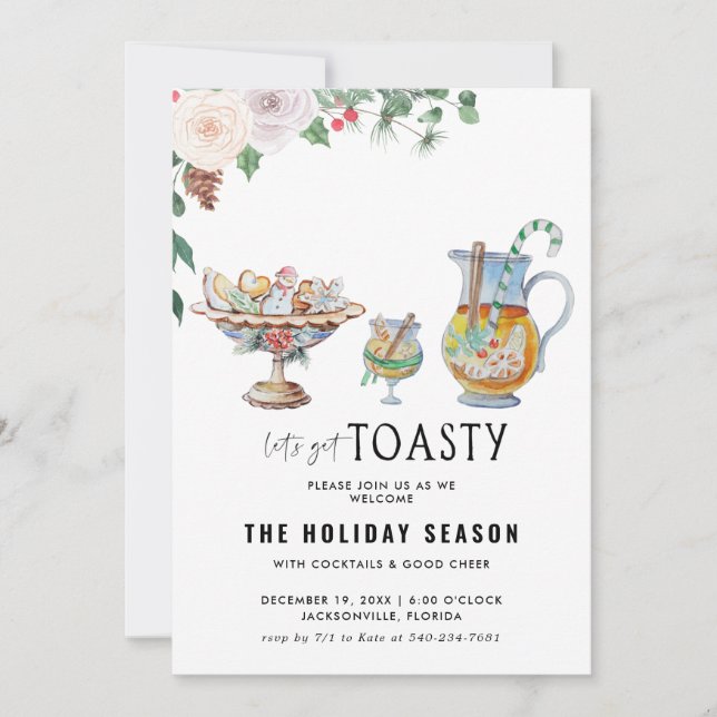 Let's Get Toasty | Holiday Party Invitation (Front)