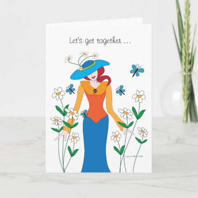 Let's get together for coffee or tea invitation (Front)
