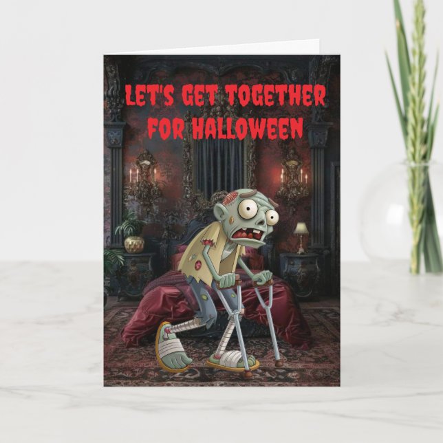 Let's get together for Halloween. Card (Front)