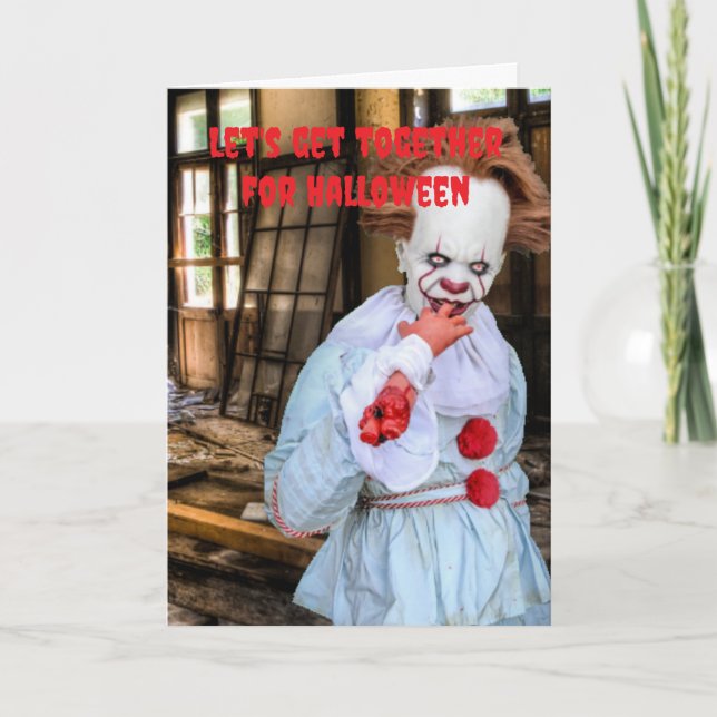 Let's get together for Halloween. Card (Front)
