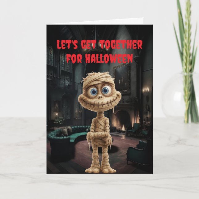 Let's get together for Halloween. Card (Front)