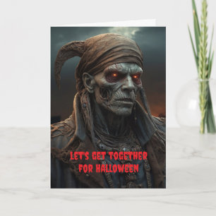 Let's get together for Halloween. Card