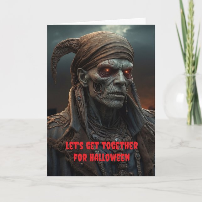 Let's get together for Halloween. Card (Front)