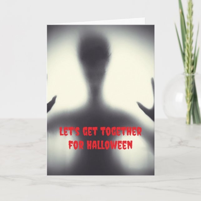 Let's get together for Halloween. Card (Front)